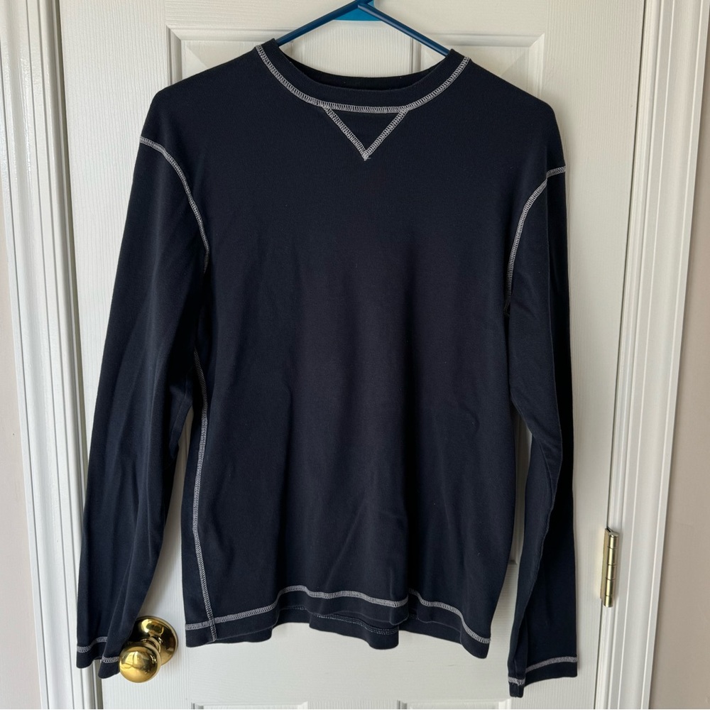 Express Blue Shirt with White Stitching EUC Size Small
